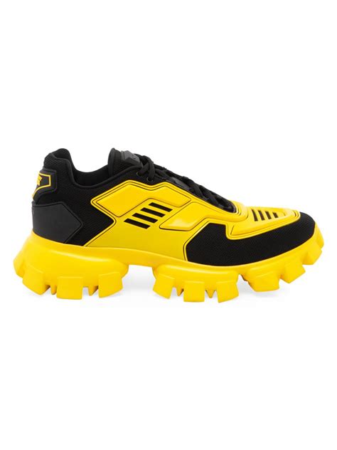 black and yellow prada shoes